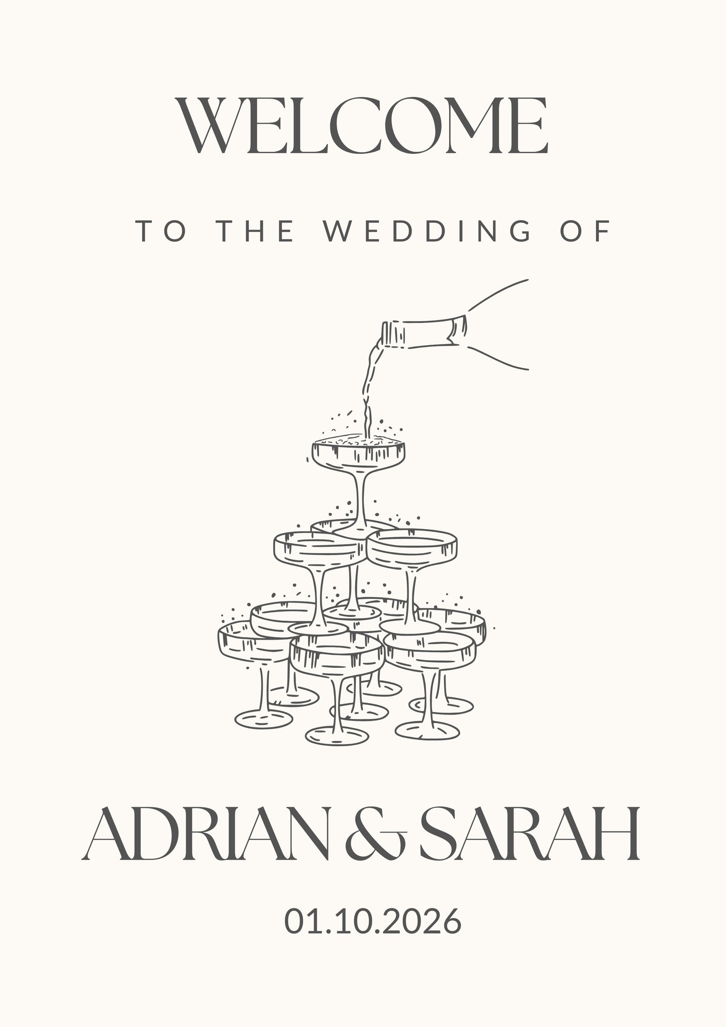 Le Blanc Wedding Sign (Customized)