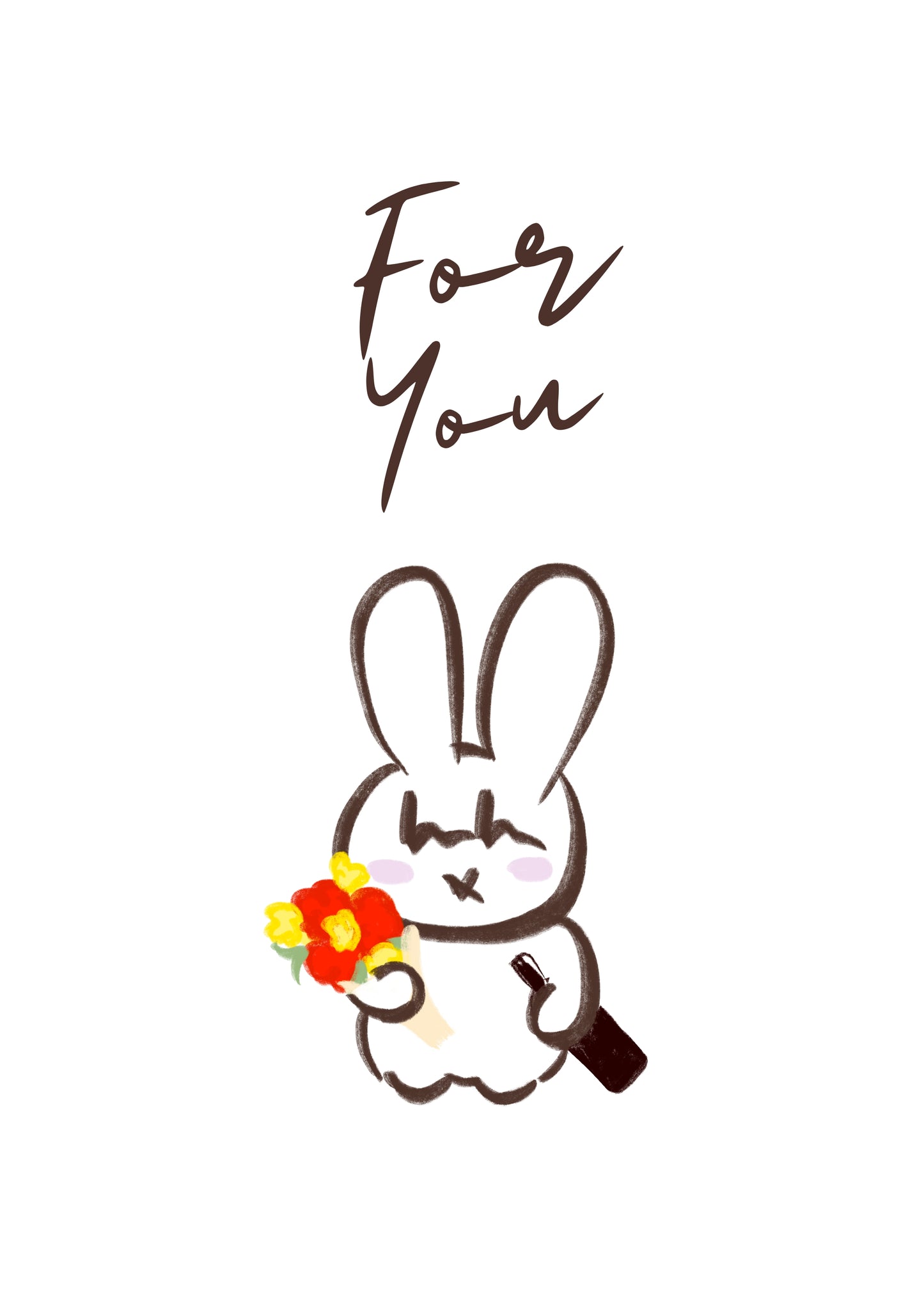 Vino & Flowers Postcard