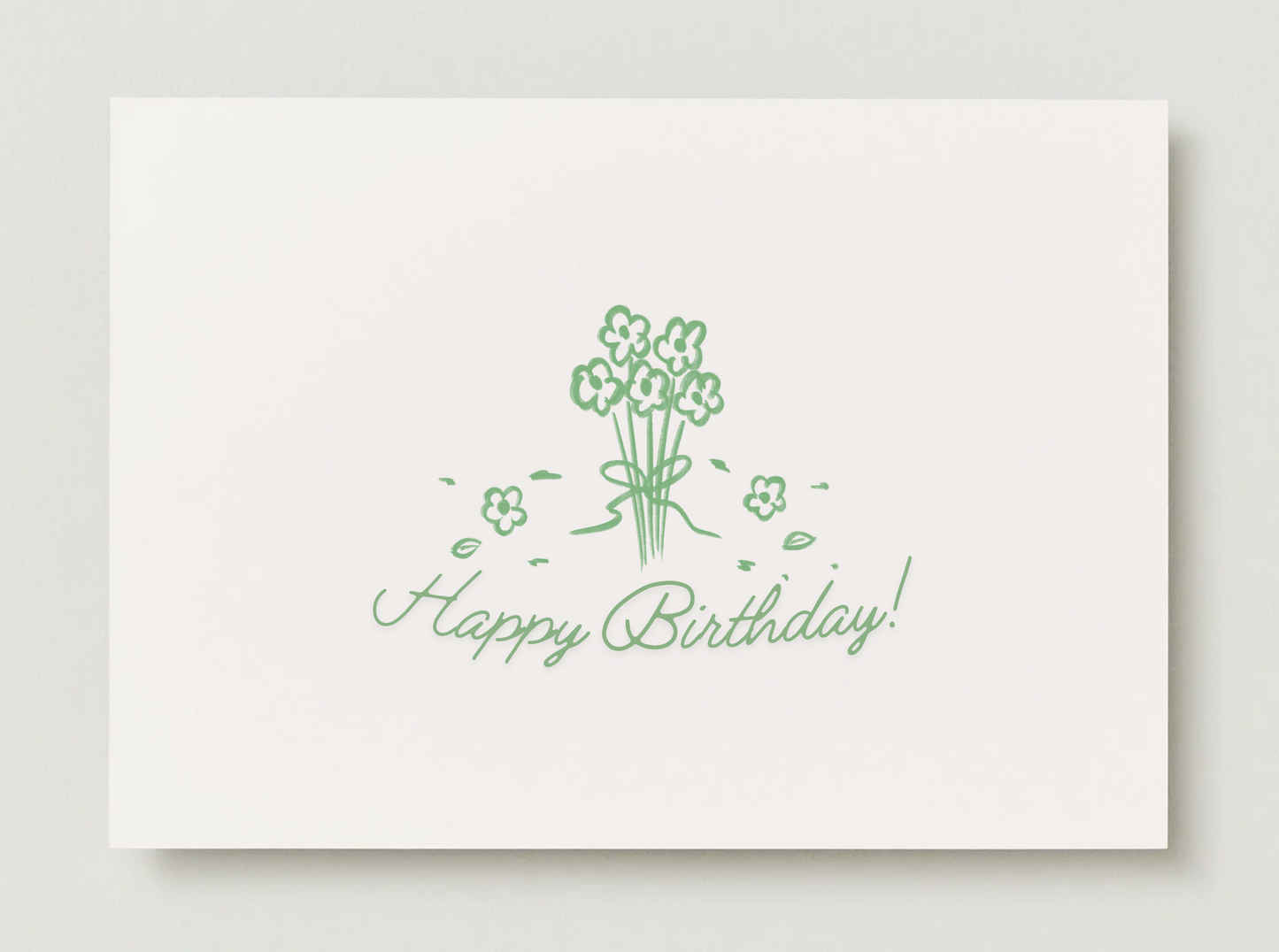 Cream Bouquet Birthday Card