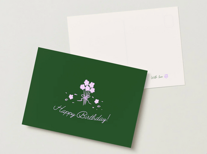 Emerald Bouquet Birthday Card